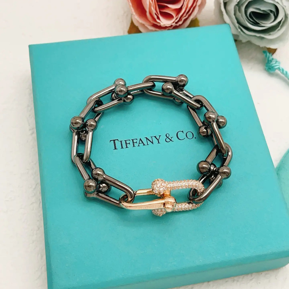 Tiffany & Co. Black Diamond-Set Horseshoe Bracelet